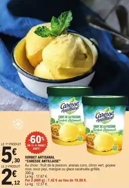 E.Leclerc Sorbet artisanal caresse antillaise offre