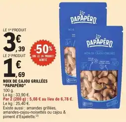 E.Leclerc Noix de cajou grillées papapéro offre