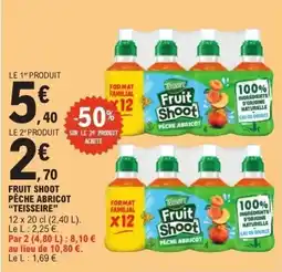 E.Leclerc Fruit shoot pêche abricot teisseire offre
