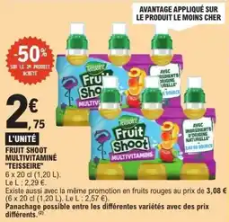 E.Leclerc Fruit shoot multivitaminé teisseire offre