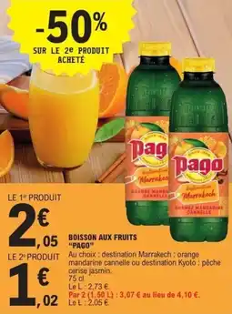 E.Leclerc Boisson aux fruits pago offre
