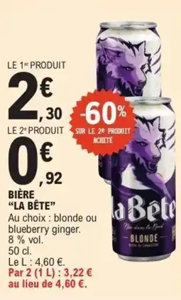 E.Leclerc Bière la bête offre