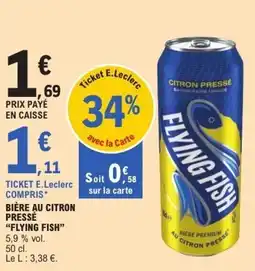 E.Leclerc Bière au citron pressé flying fish offre