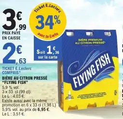E.Leclerc Bière au citron pressé flying fish offre
