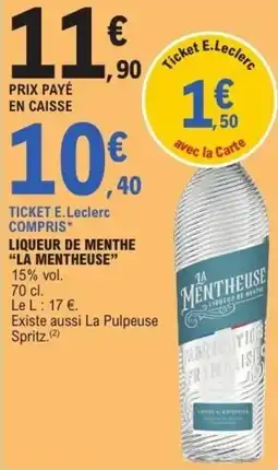 E.Leclerc Liqueur de menthe la mentheuse offre
