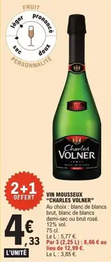 E.Leclerc Vin mousseux charles volner offre