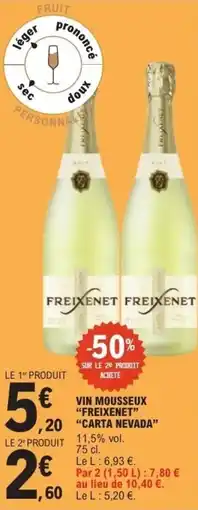 E.Leclerc Vin mousseux freixenet carta nevada offre