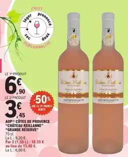 E.Leclerc Aop côtes de provence château reillanne grande réserve offre