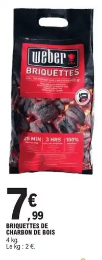 E.Leclerc Briquettes de charbon de bois offre