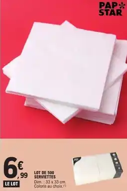 E.Leclerc Lot de 500 serviettes offre