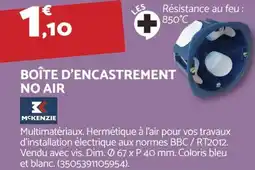 Bricomarché Boîte d'encastrement no air mckenzie offre