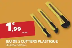 Bricomarché Jeu de 3 cutters plastique offre