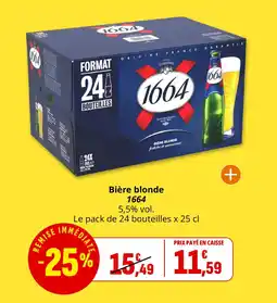 Coccinelle Supermarché Bière blonde 1664 offre