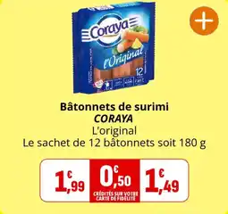 Coccinelle Supermarché Bâtonnets de surimi coraya offre