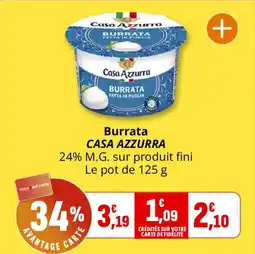 Coccinelle Supermarché Burrata casa azzurra offre