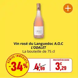 Coccinelle Supermarché Vin rosé du languedoc a.o.c l'odalet offre