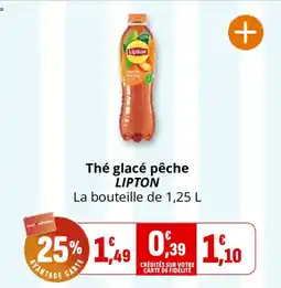 Coccinelle Supermarché Thé glacé pêche lipton offre