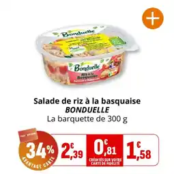 Coccinelle Supermarché Salade de riz à la basquaise bonduelle offre