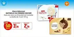 Coccinelle Supermarché Glace bâtonnet raffaello ou ferrero rocher offre