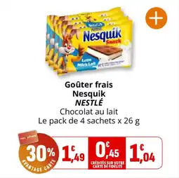 Coccinelle Supermarché Goûter frais nesquik nestlé offre