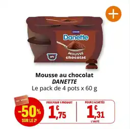 Coccinelle Supermarché Mousse au chocolat danette offre