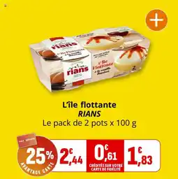 Coccinelle Supermarché L'île flottante rians offre