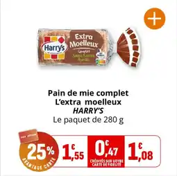 Coccinelle Supermarché Pain de mie complet l'extra moelleux harry's offre