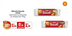 Coccinelle Supermarché Biscuits fourrés lotus offre