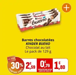 Coccinelle Supermarché Barres chocolatées kinder bueno offre