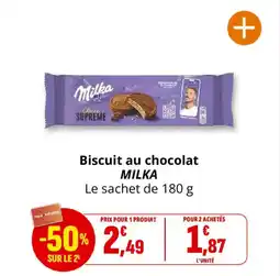Coccinelle Supermarché Biscuit au chocolat milka offre