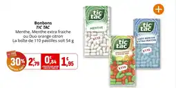 Coccinelle Supermarché Bonbons tic tac offre
