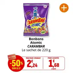 Coccinelle Supermarché Bonbons atomic carambar offre