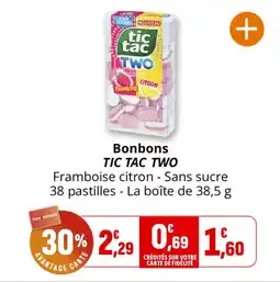 Coccinelle Supermarché Bonbons tic tac two offre