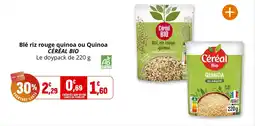 Coccinelle Supermarché Blé riz rouge quinoa ou quinoa céréal bio offre