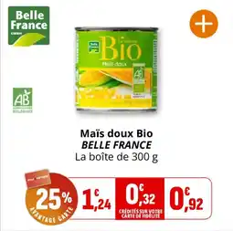 Coccinelle Supermarché Maïs doux bio belle france offre
