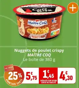 Coccinelle Supermarché Nuggets de poulet crispy maître coq offre