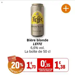 Coccinelle Supermarché Bière blonde leffe offre