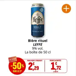 Coccinelle Supermarché Bière rituel leffe offre