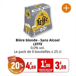 Coccinelle Supermarché Bière blonde sans alcool leffe offre