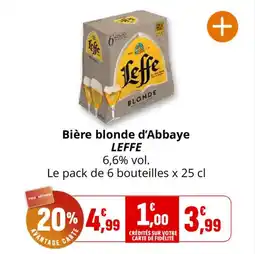 Coccinelle Supermarché Bière blonde d'abbaye leffe offre
