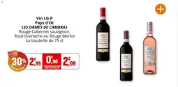Coccinelle Supermarché Vin i.g.p pays d'oc les ormes de cambras offre