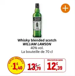 Coccinelle Supermarché Whisky blended scotch william lawson offre