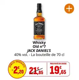 Coccinelle Supermarché Whisky old n°7 jack daniel's offre