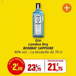 Coccinelle Supermarché Gin london dry bombay sapphire offre