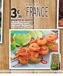 E.Leclerc Brochettes de crevettes offre
