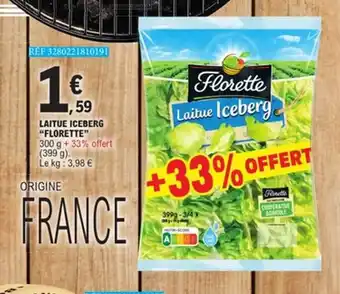 E.Leclerc FLORETTE Laitue iceberg offre