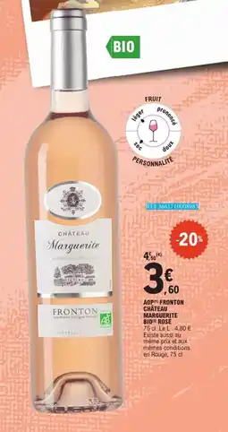 E.Leclerc Aop fronton château marguerite bio rosé offre
