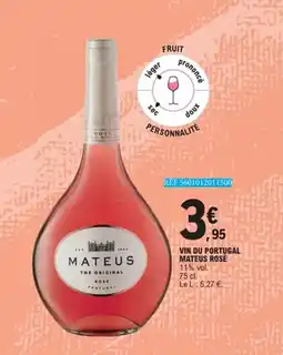E.Leclerc Vin du portugal mateus rosé offre
