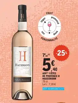 E.Leclerc Aop côtes de provence h haussmann offre