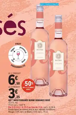 E.Leclerc Igp méditerranée berne romance rosé offre